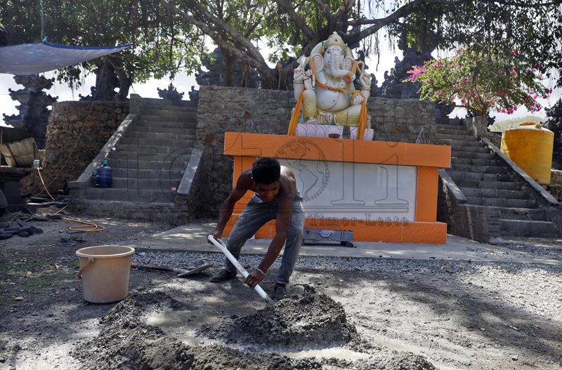Construção de templo hindu atinge o patamar dos 90%
