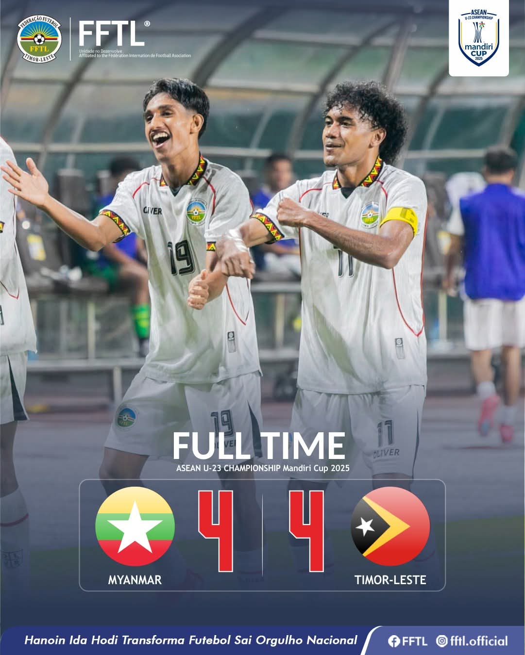 Taça da ASEAN Championship Mandiri: Timor-Leste empata com Myanmar