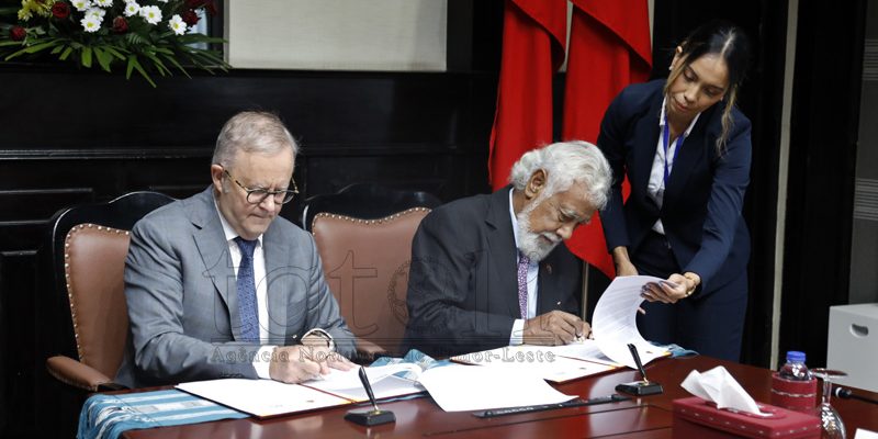 Timor-Leste e Austrália assinam Declaração Conjunta para estabelecimento da Nova Parceria para uma Nova Era