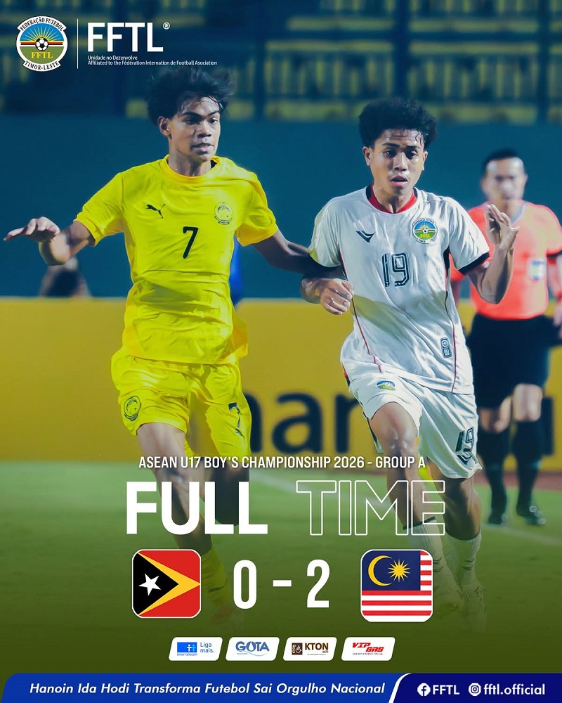 Seleção nacional de futebol sub-17 perde com a Malásia por 2-0