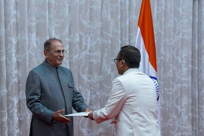 Novo Embaixador da Índia entrega credenciais ao Presidente da República