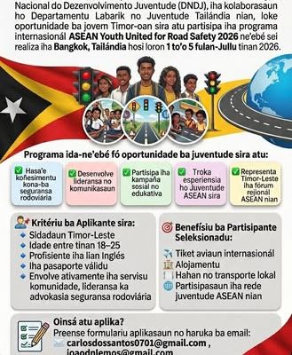 Jovens timorenses convidados a participar em programa regional da ASEAN