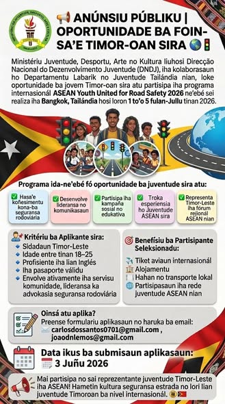 Jovens timorenses convidados a participar em programa regional da ASEAN