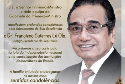 Primeiro-Ministro destaca legado de “Lú Olo” e apresenta condolências à família