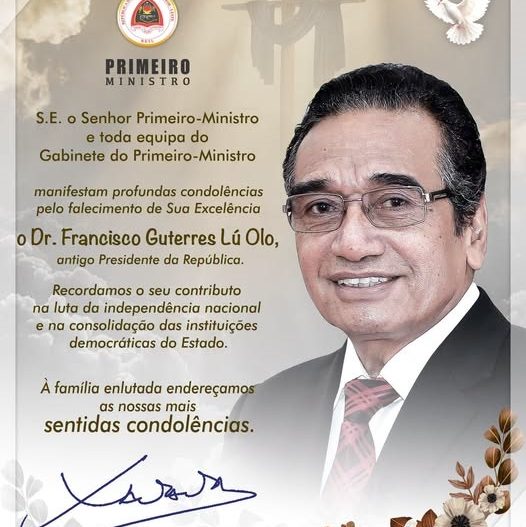 Primeiro-Ministro destaca legado de “Lú Olo” e apresenta condolências à família