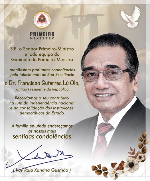 Primeiro-Ministro destaca legado de “Lú Olo” e apresenta condolências à família