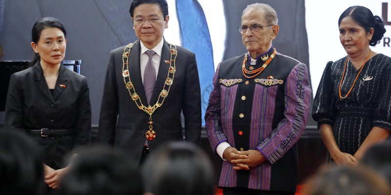 Lawrence Wong condecorado com Grande Colar da Ordem de Timor-Leste