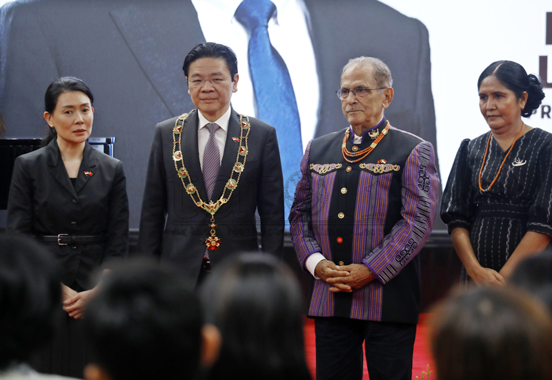 Lawrence Wong condecorado com Grande Colar da Ordem de Timor-Leste