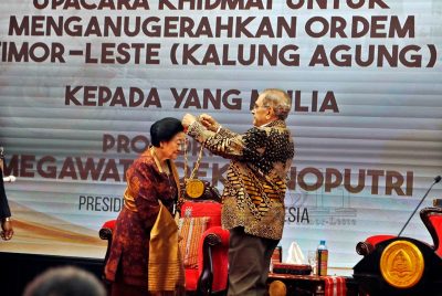 Megawati  Soekarnoputri distinguida com Grande Colar da Ordem de Timor-Leste