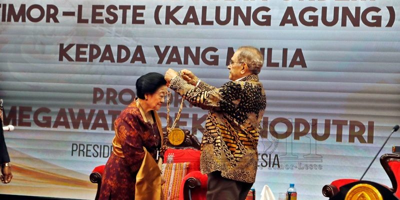 Megawati  Soekarnoputri distinguida com Grande Colar da Ordem de Timor-Leste