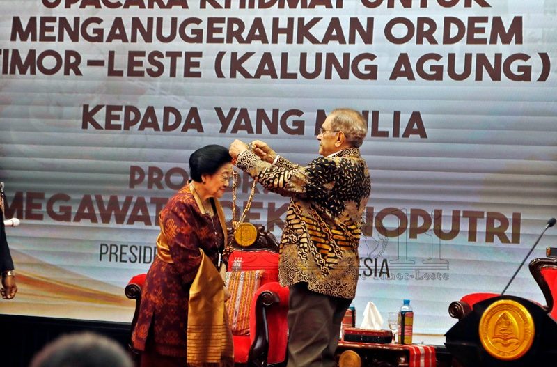 Megawati  Soekarnoputri distinguida com Grande Colar da Ordem de Timor-Leste